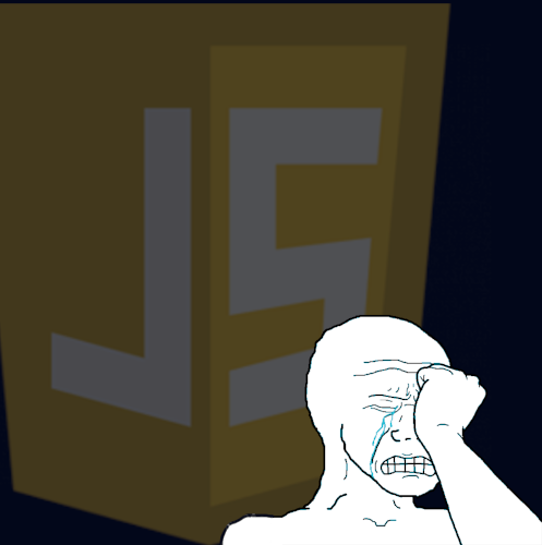 wojak being menaced by javascript